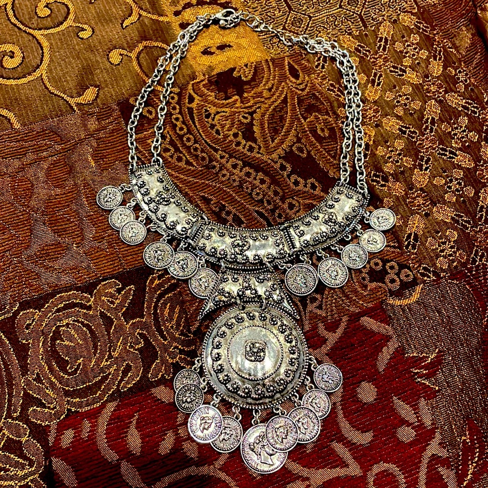 Coin Silver Plated Necklace